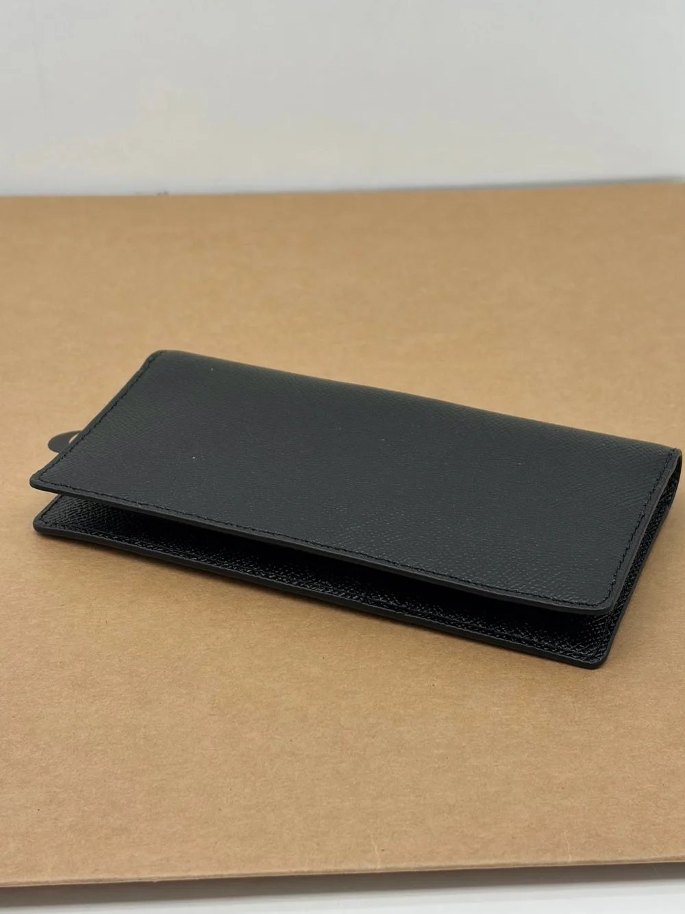 COACH Black Leather Bifold Wallet Black